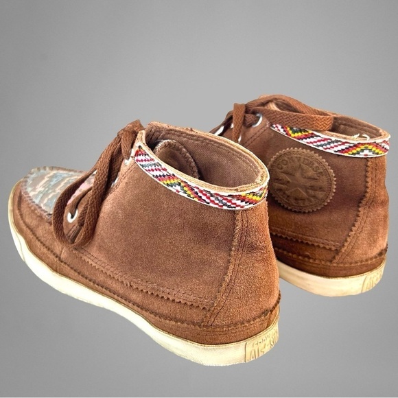 Vintage Very Rare CONVERSE ALL STAR CHUCK TAYLOR Cognac Suede Moccasin Sneaker - Picture 4 of 10